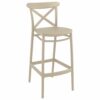 CRS-254-BS Cross-Back Indoor Outdoor Resin Bar Stool – Taupe (1)