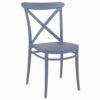 CRS-254 Cross-Back Indoor Outdoor Resin Side Chair – Dark Gray (1)