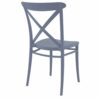 CRS-254 Cross-Back Indoor Outdoor Resin Side Chair – Dark Gray (2)