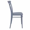 CRS-254 Cross-Back Indoor Outdoor Resin Side Chair – Dark Gray (3)