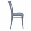 CRS-254 Cross-Back Indoor Outdoor Resin Side Chair – Dark Gray (3)