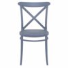CRS-254 Cross-Back Indoor Outdoor Resin Side Chair – Dark Gray (4)