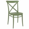 CRS-254 Cross-Back Indoor Outdoor Resin Side Chair – Olive Green (1)