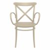CRS-254-WA Cross-Back Indoor Outdoor Resin Arm Chair – Taupe (4)