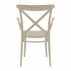 CRS-254-WA Cross-Back Indoor Outdoor Resin Arm Chair – Taupe (5)