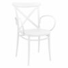 CRS-254-WA Cross-Back Indoor Outdoor Resin Arm Chair – White (1)