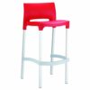 GAB-047-BS Gabbana Outdoor Resin Bar Stool – Red (1)