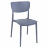 MOD-127 Moda Indoor – Outdoor Resin Side Chair – Dark Gray (1)