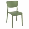 MOD-127 Moda Indoor – Outdoor Resin Side Chair – Olive Green (1)