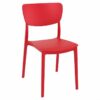 MOD-127 Moda Indoor – Outdoor Resin Side Chair – Red (1)