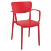 MOD-127-WA Moda Indoor – Outdoor Resin Arm Chair – Red (1)
