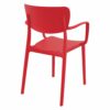 MOD-127-WA Moda Indoor – Outdoor Resin Arm Chair – Red (2)