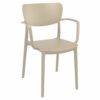 MOD-127-WA Moda Indoor – Outdoor Resin Arm Chair – Taupe (1)
