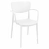 MOD-127-WA Moda Indoor – Outdoor Resin Arm Chair – White (1)