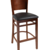 71990-TR Wood Full-Back Bar Stool – Padded Seat (1)